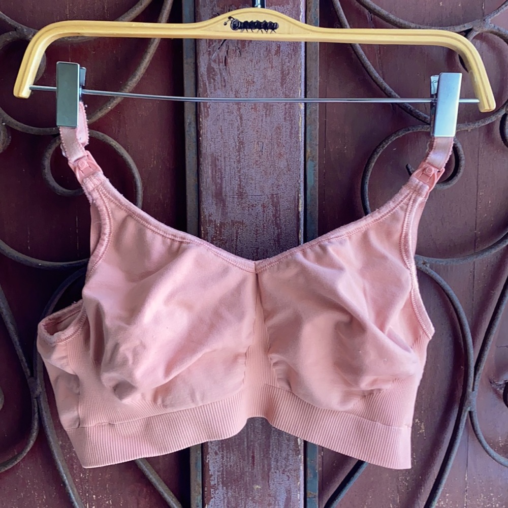 Pink nursing bra